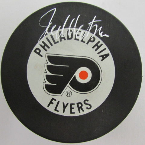Joe Watson Philadelphia Flyers Autographed/Signed Flyers Logo Puck JSA 138999