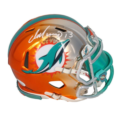 Dan Marino Autographed Miami Dolphins Custom Chrome Mini Helmet JSA