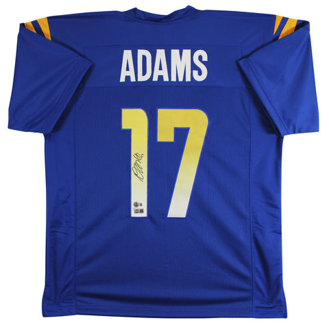 Davante Adams Authentic Signed Blue Pro Style Jersey Autographed BAS 2