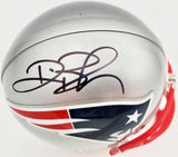 DEION BRANCH AUTOGRAPHED NEW ENGLAND PATRIOTS SILVER MINI HELMET BECKETT 193776