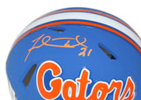 Fred Taylor Autographed Florida Gators blue mini helmet BAS 40088