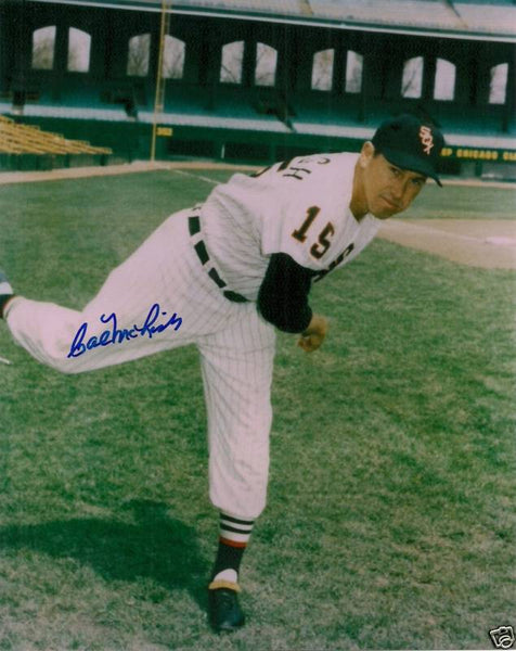 1961 Chicago White Sox CAL McLISH (d) Signed 8x10 Photo #1 AUTO