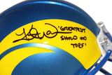 Kurt Warner Signed Los Angeles Rams Mini Helmet VSR4 GSOT Beckett 40365