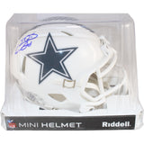 Emmitt Smith Autographed Dallas Cowboys 24 STS Mini Helmet Beckett Witness 51443