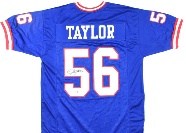 Lawrence Taylor Autographed Blue Pro Style Jersey - Beckett W Hologram *Black