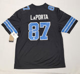 Sam LaPorta Autographed Detroit Lions 2024 Nike Black ALT Game Jersey Beckett