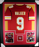 KENNETH WALKER (Chiefs red TOWER) Signed Autographed Framed Jersey Beckett