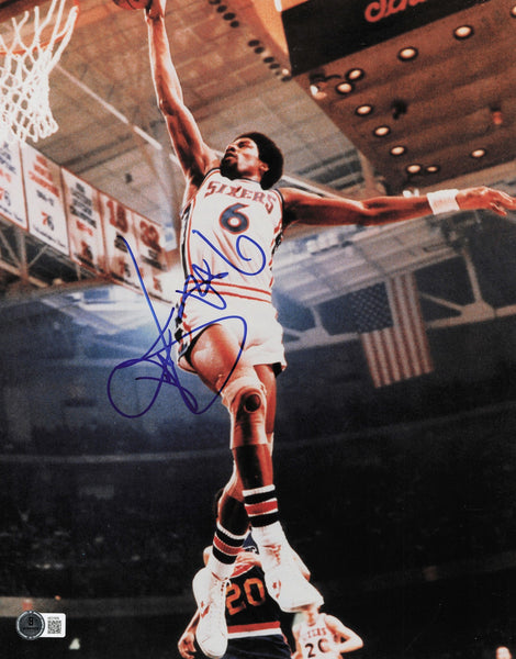 Julius Dr. J Erving Autographed Signed 11x14 Photo 76ers Beckett QR #AE31839