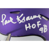 Paul Krause Autographed Minnesota Vikings Mini Helmet HOF Beckett Witness 49693
