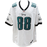Dallas Goedert Signed Philadelphia Eagles Nike White Jersey FAN 44950