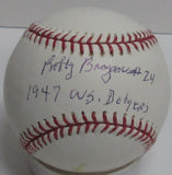 LA Dodgers BOBBY BRAGAN (D) Signed MLB Official Baseball AUTO w/ 1947 WS Dodgers