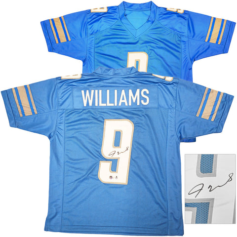 DETROIT LIONS JAMESON WILLIAMS AUTOGRAPHED BLUE JERSEY BECKETT WITNESS 222790