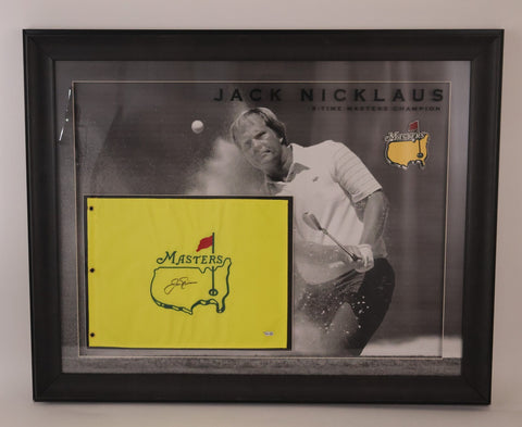 Jack Nicklaus Autographed Augusta National Masters Flag Framed | Fanatics COA