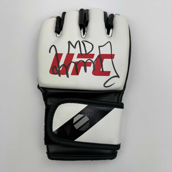Autographed/Signed Merab Dvalishvili White Fighting Glove Beckett BAS COA Auto