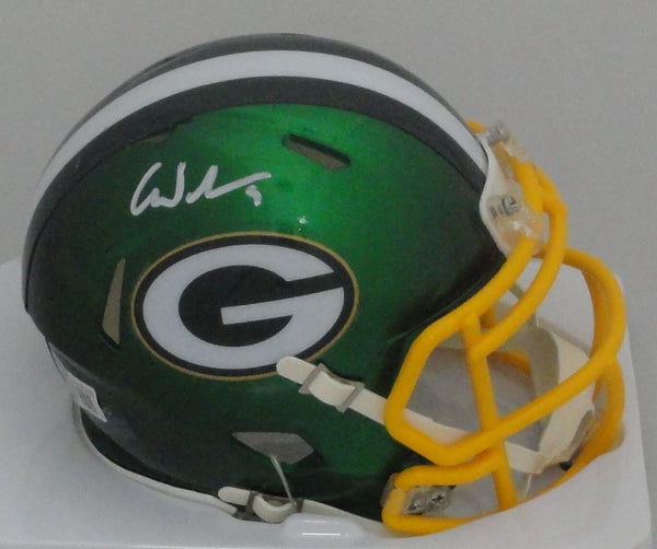 Packers Receiver CHRISTIAN WATSON Signed FLASH Speed Mini Helmet AUTO - BAS