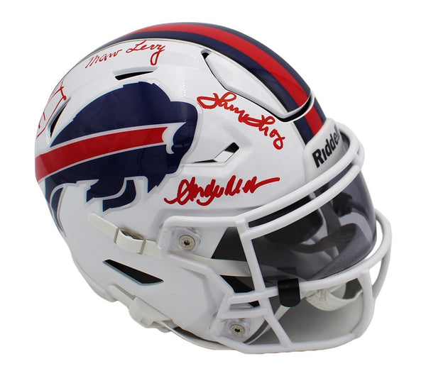 Jim Kelly, Thurman Thomas, Reed Levy Signed Bills SpeedFlex Mid-Size Midi Helmet