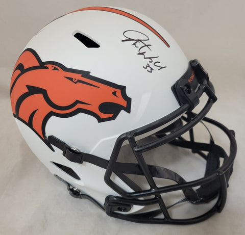 JAVONTE WILLIAMS SIGNED BRONCOS LUNAR ECLIPSE SPEED REPLICA HELMET BECKETT