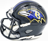ROQUAN SMITH AUTOGRAPHED RAVENS BLACK SPEED MINI HELMET BECKETT WITNESS 230072