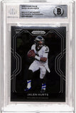 Jalen Hurts Autographed 2020 Panini Prizm #343 Rookie Card Beckett Slab 40769