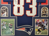 FRAMED NEW ENGLAND PATRIOTS DEION BRANCH AUTOGRAPHED SIGNED JERSEY BECKETT COA