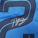 Autographed/Signed Ty Jerome Memphis Light Blue Basketball Jersey Beckett COA