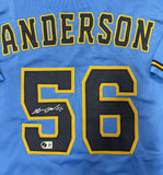GRANT ANDERSON Signed Custom Replica Brewers Alternate Jersey AUTO - BAS