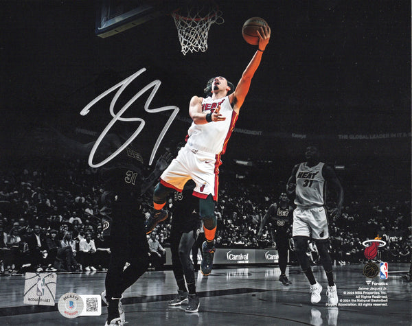 Jaime Jaquez Jr. Autographed Miami Heat 8x10 Photo Beckett Witnessed #2