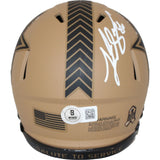 Luke Schoonmaker Signed Dallas Cowboys 23 Salute Mini Helmet Beckett 43116