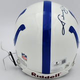 Johnny Unitas Autographed Baltimore Colts White Mini Helmet Beckett BAS #AE16689