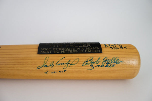 Nolan Ryan, Sandy Koufax, Bob Feller "The No Hitter" Bat