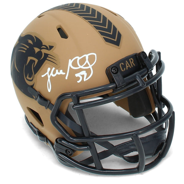 Luke Kuechly Autographed Carolina Panthers 2023 STS Speed Mini Helmet Beckett