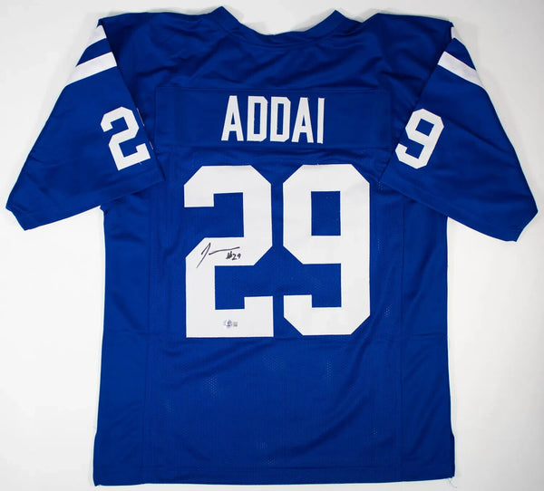 Joseph Addai Signed Indianapolis Colts Jersey (Beckett) Super Bowl XLI Champ R.B