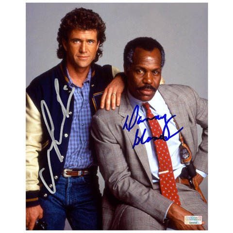 Mel Gibson Danny Glover Rare Autographed 1989 Lethal Weapon II 8x10 Studio Photo