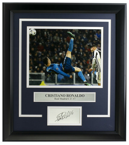 Cristiano Ronaldo Framed 8x10 Soccer Photo w/Laser Engraved Signature
