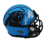 Steve Smith Sr. Signed Carolina Panthers Speed Rave NFL Mini Helmet -Agent 89