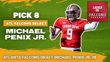 Michael Penix Jr Signed Falcons Jersey (Beckett) #8 Overall Pick 2024 NFL Draft