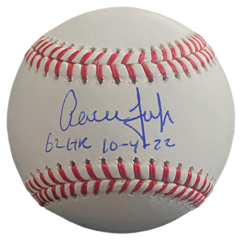 Aaron Judge Autographed "62 HR 10-4-22" Yankees Official Baseball Fanatics