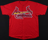 Lou Brock Signed Red St. Louis Cardinals Jersey (JSA COA) 2xWorld Series Champs