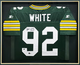Packers Reggie White Autographed Framed Green Starter Jersey Beckett #AE31365