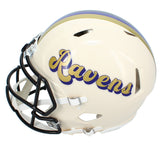 Zay Flowers Autographed Baltimore Ravens RETRO Speed Authentic Helmet Beckett