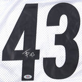 Troy Polamalu Signed Pittsburgh Steelers Jersey (PSA) 8xPro Bowl Defensive Back