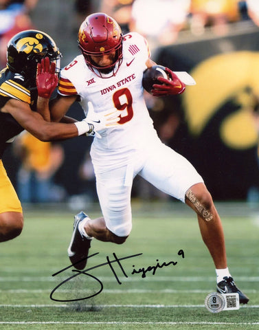 JAYDEN HIGGINS AUTOGRAPHED IOWA STATE CYCLONES 8x10 PHOTO BECKETT
