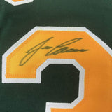 FRAMED Signed JOSE CANSECO 35x39 Oakland Dark Green Jersey JSA COA