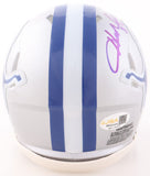 Herman Moore Signed Detroit Lions Throwback Speed Mini Helmet (JSA) 4xProBowl WR