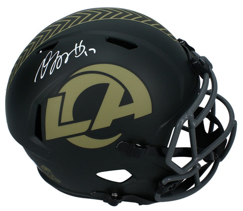Davante Adams Autographed Rams 2025 Salute to Service Full Size Helmet Beckett