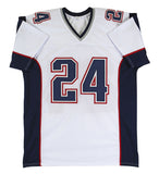 Ty Law Authentic Signed White Pro Style Jersey Autographed BAS Witnessed