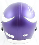 Fran Tarkenton Autographed Vikings F/S VSR4 Helmet w/HOF - Beckett W Hologram