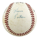 Dodgers Don Drysdale, Vin Scully & Ross Porter Signed Onl Baseball BAS #AA03157