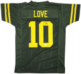 PACKERS JORDAN LOVE AUTOGRAPHED GREEN THROWBACK JERSEY BECKETT WITNESS 232820