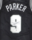 San Antonio Spurs Tony Parker Autographed Black Jersey Beckett BAS QR #W685760